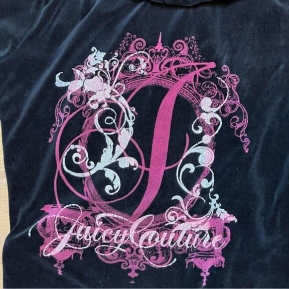 Juicy‎ Couture Y2K Full Zip Sweater Hoodie Women Size Medium - Picture 4 of 9